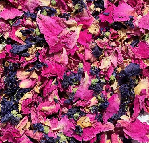 Fairy Festival – Natural Flower Petal Biodegradable Confetti – Pink Peony, Pink Rose, Purple Mallow with Lavender